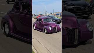 1940 Ford Coupe Classic Car Drive By Engine Sound Fort Street Cruise 2024