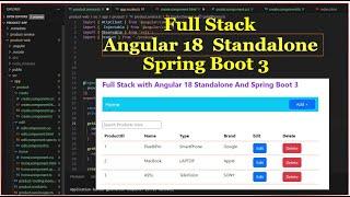 Full Stack with Angular 18 and Spring Boot 3