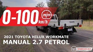 2021 Toyota HiLux Workmate 2.7 0-100km/h & engine sound