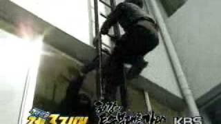 South Korean special forces rappel training