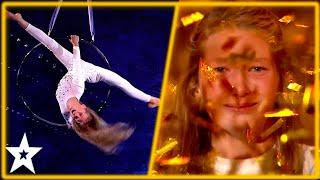 Young Aerial Acrobat Wins the GOLDEN BUZZER! | Kids Got Talent