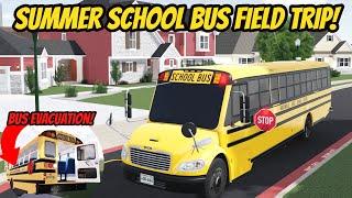 Greenville, Wisc Roblox l Summer School Bus Field Trip *EVACUATION* Roleplay