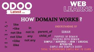 How to use search domain operators in Odoo | Latest Odoo Tutorial