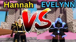 HANNAH VS EVELYNN WHOS BETTER?-ROBLOX BEDWARS