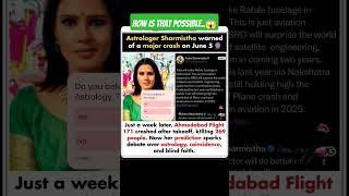Astrologer Sharmistha Predicted This On June 05 #planecrash #astrologer #sharmishtha #predictions