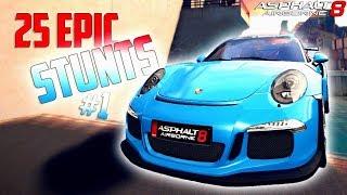 Asphalt 8 | 25 Stunts Of The Week (Bugs,Glitches,Compilation #1)