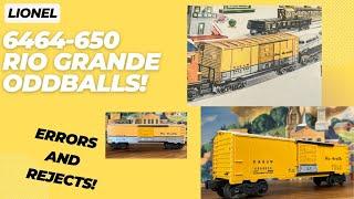 Unusual Lionel Trains 6464-650 Rio Grande Boxcars