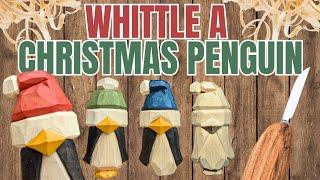 How to Whittle a Simple Christmas Penguin - Beginner Whittling Project