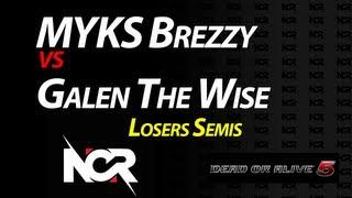 NorCal Regionals 11: DOA 5 - MYKS Breezy vs Galen The Wise - Losers Semis