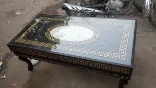 Center Coffee Table With Top Glass And Craving New Design | Woodakh