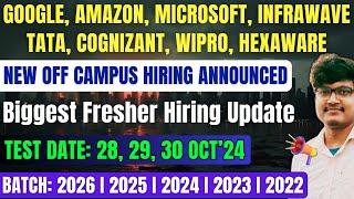 Direct Test Hiring | Google, Amazon, Microsoft, Wipro, Hexaware, Cognizant, Tata Biggest Hiring 2025