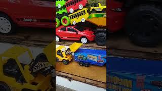 Toy cars, trucks, container trucks, Tayo buses