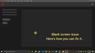 How to fix Adobe Illustrator Blank screen 2020 | 2020 Adobe Illustrator blank screen fixed