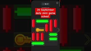 26 September hamster Kombat daily mini game solved | hamster Kombat today mini game