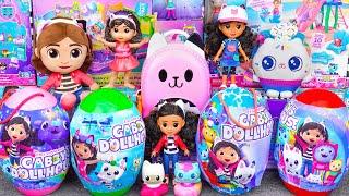 Gabby's Dollhouse with Gabby, Pandy, Catrat, Mercat, DJ Catnip Dolls | Review Surprise Egg Toys ASMR