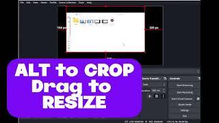 OBS studio how to record region and crop selection