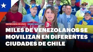  Venezolanos en Chile se movilizan por la libertad de su país  - DNews en vivo desde Santiago