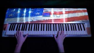 Extremely Patriotic U.S. Anthem Piano Projection Mapping