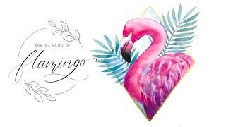 How To Paint A Watercolour Flamingo