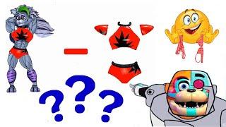 FNF | Roxanne Wolf +Muscle -ALL CLOTHES = ? | Fnaf Security Breach | FNAF ANIMATION MEME | FNAF PLUS