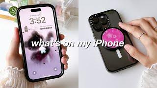 WHAT'S ON MY IPHONE 14 PRO 2023 | wallpaper, favorite apps + widgets, iOS 16 | aesthetic iPhone 14 