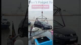 Lifting a Car on the Barge ️