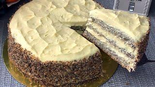 Торт "Царица Эстер" с Маковыми Коржами и Кремом Пломбир / Queen Esther's cake with poppy-seed