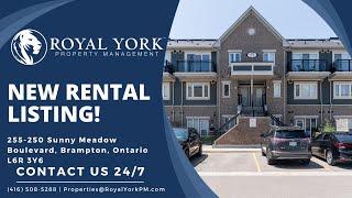 3 BED + DEN 2.5 BATH - STACKED TOWNHOUSE FOR RENT - 250 SUNNY MEADOW BOULEVARD, BRAMPTON, ONTARIO