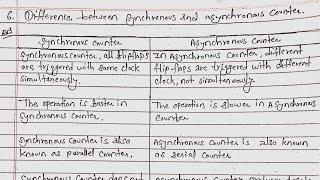 Difference between synchronous and Asynchronous counter, Synchronous counter vs Asynchronous counter