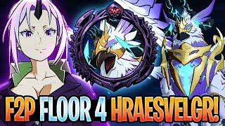 *NO THOR NEEDED* F2P Shion Makes Floor 4 Hraesvelgr COMPLETE JOKE | Seven Deadly Sins: Grand Cross