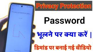 Privacy Protection Password Security Code | | Scan Fingerprint Or Enter Privacy Protection Password