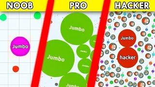 Agario : NOOB vs PRO vs HACKER with BOTS in Agar.io