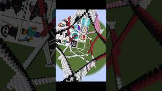 Satisfying Pixel art in minecraft ! Making hellow kitty Pixel Art | #shorts #minecraft #gaming