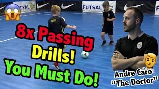 Futsal Training - 8 PASSING DRILLS YOU MUST DO - Andre Caro Futsal - The Doctor