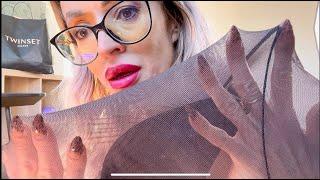 ASMR Transparent Dress Tryon Haul Styled with a Twinset Pullover#trending #seethrough #sheerfabrics