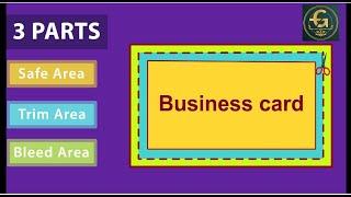 Standard Size of Business card | Business Card Setup | What is Safe area Trim and Bleed in