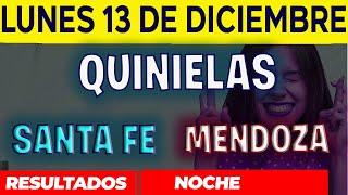 Resultados Quinielas Nocturna de Santa Fe y Mendoza, Lunes 13 de Diciembre