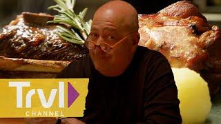 Freshly Hunted Goose and Famous Pork Shoulder | Bizzare Foods With Andrew Zimmern | Travel Channel