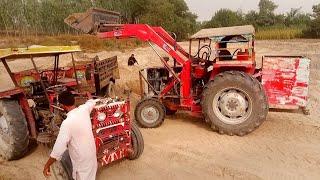 Backet Tractor Massey 365 loading Massey 235 1976 Model || Tractor stunt Video