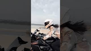 New Instagram Viral Bike Rider Girl Video, Girl Attitude Video #shorts #ladybiker #girlrider