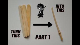 Mini Katana Sword Out Of Popsicle Stick(PART 1). THE DIY DUDE. Very Easy