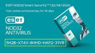 ESET NOD32 ANTIVIRUS Free Trial License activation key for 30 days | September 22, 2023