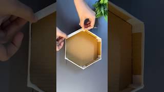 DIY Cardboard Shelf for home decor #shorts #ytshorts #trending #diy #walldecor #homedecor #cardboard