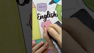 Assignment Front Page Design: English ️ #shorts #nhuandaocalligraphy #frontpage