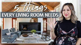 DESIGN HACKS! 5 Things Every Living Room Needs | Julie Khuu