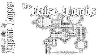 Hand-Drawn Dungeons & Dragons Map - The False Tombs