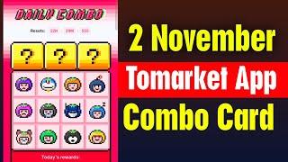 Tomarket Airdrop Daily Combo 2 November | Tomato Daily Combo Today | Tomarket daily combo card