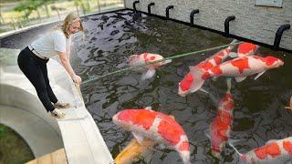 BUILDING A MASSIVE KOI POND - FINAL RESULT!!