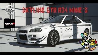 Assetto Corsa Nissan Skyline R34 GT R Mine´s PURE SOUND!! Nurburgring Nordschleife