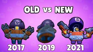 Brawl Stars Darryl Evolution -  2017 vs 2019 vs 2021 - OLD vs NEW